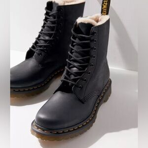 Dr. Martens Black Leather Combat Boots